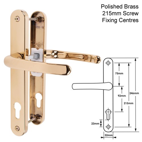 Upvc door handle 92pz sprung - door,