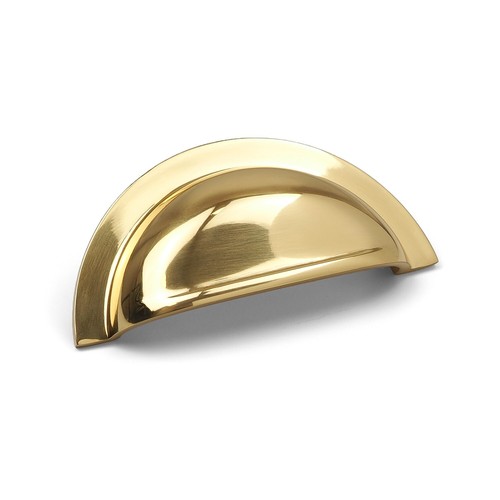 Solid brass cabinet cup handle - cabinet,