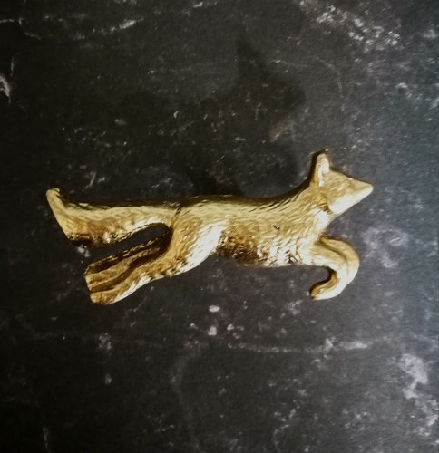 Gold animal cabinet - animal, knobs