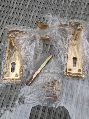 Ornate gold door handles - gold,