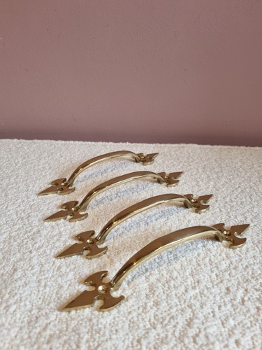 Solid polished brass fleur - solid,