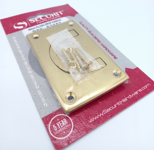 Flush drop handle solid brass - drop,
