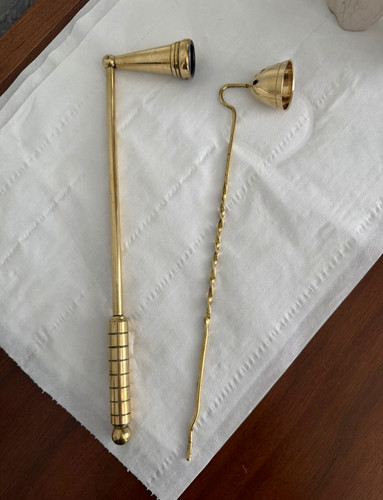 Vintage brass candle - brass, &