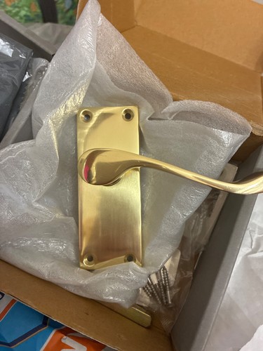 Door handle brass gold small - brass,