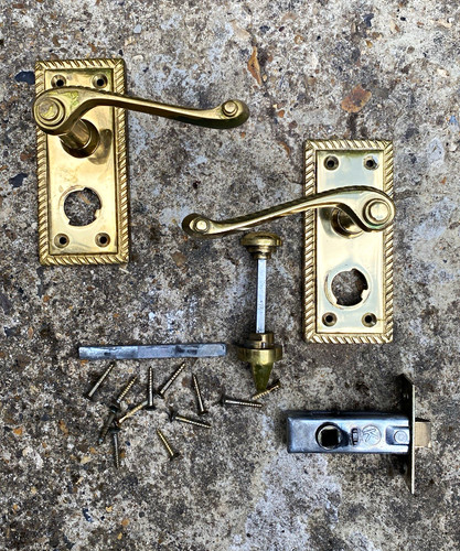 Brass polished gold lever - brass,