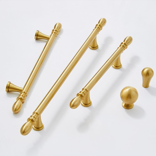 Solid brass cabinet pull - brass,