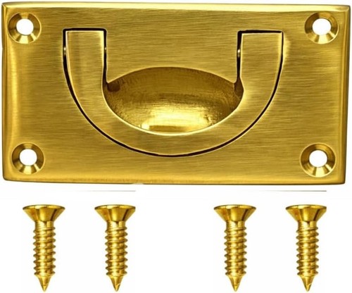 Solid brass flush drop - brass,