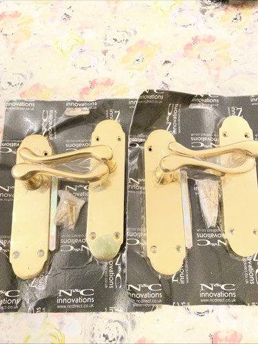 Polished brass lever latch - polished,