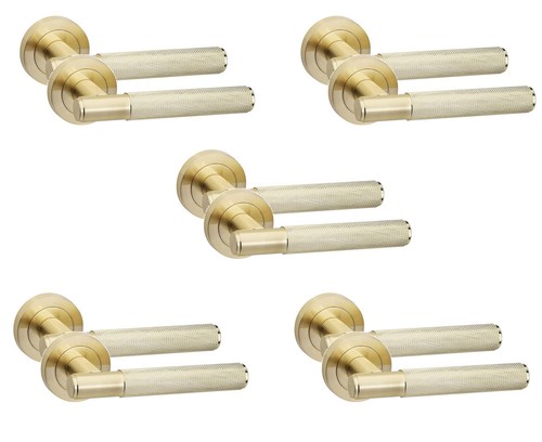 Pairs door handles knurled - 5,