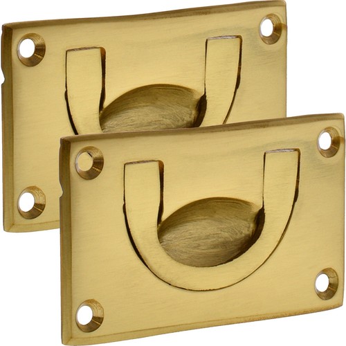 Solid brass flush pull - 2,