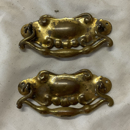 Antique finish brass bail pull - finish,