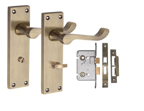 Bathroom door handle with - bathroom,