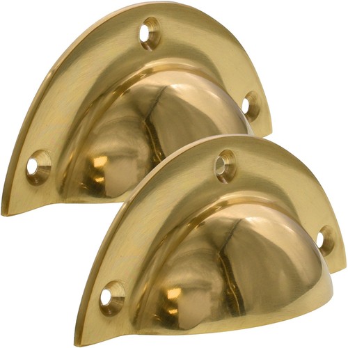 Polished brass cup handle - 2,
